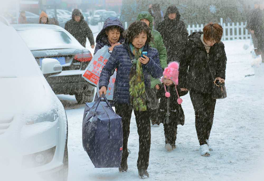 雪纷纷路匆匆