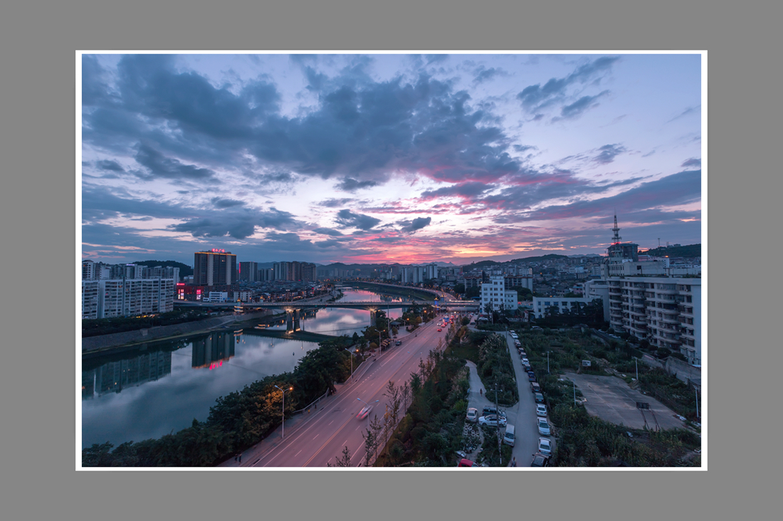 澧水河夕阳