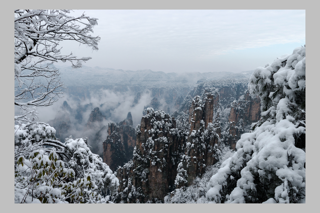 天子山雪景