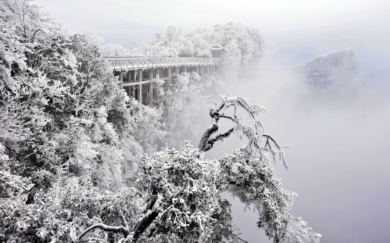 冰雪天门山