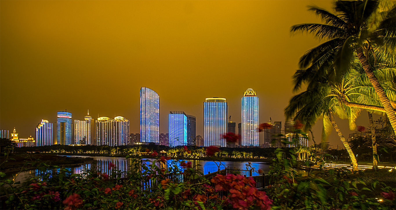海口市万绿公园夜色