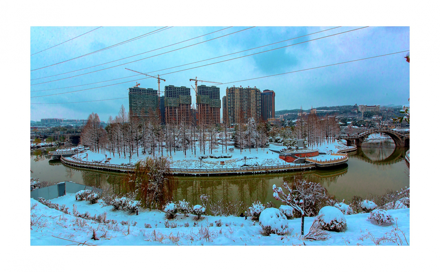大庸桥公园雪景