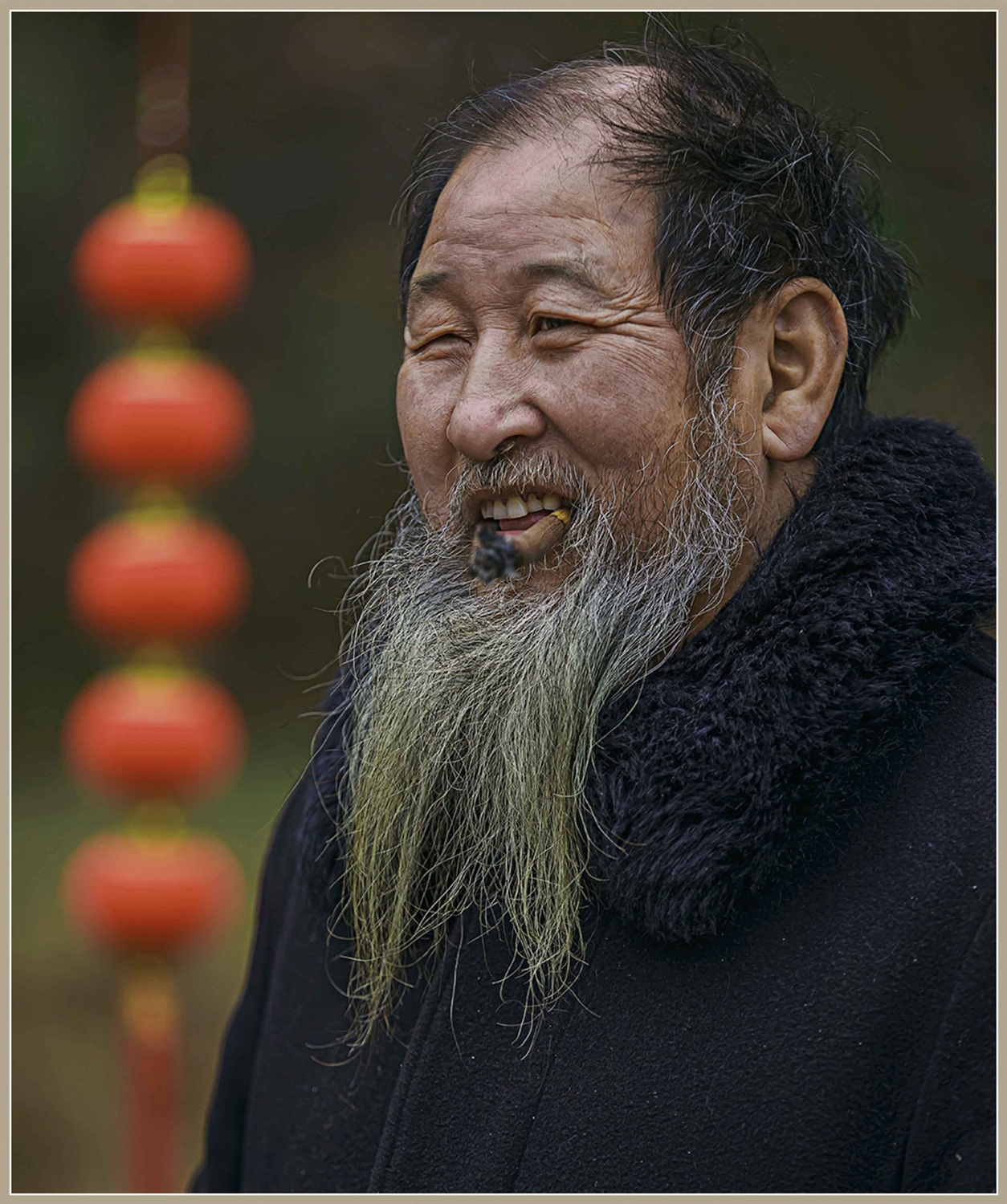 年货节上老人