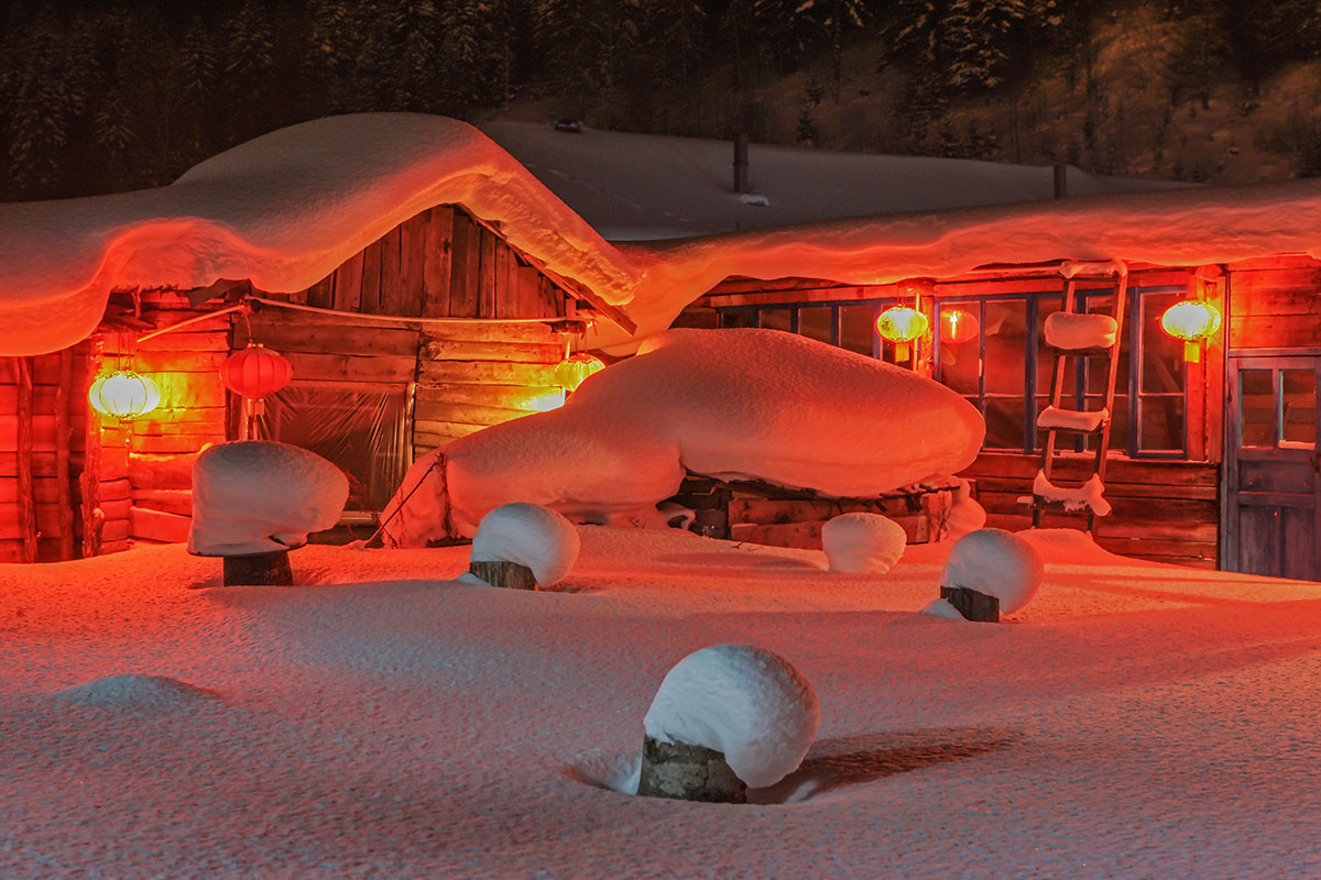 雪乡夜色