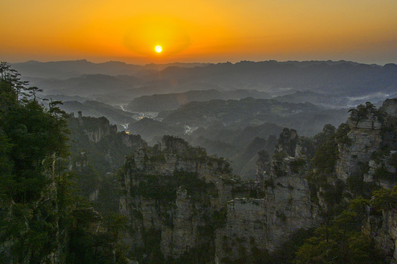 天然长城日落+陈仲德+13641270128