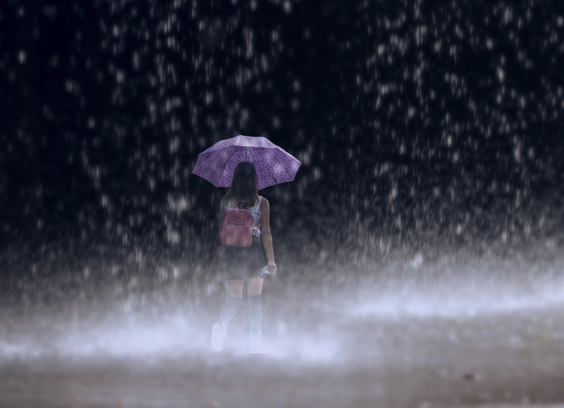 雨中女孩