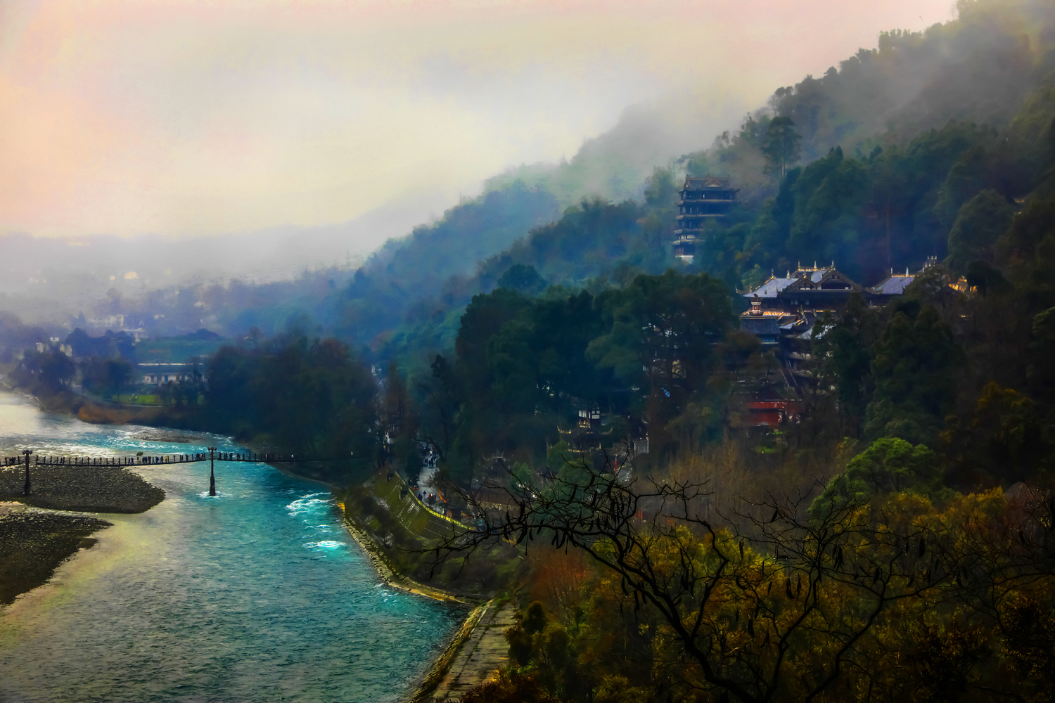 水墨青城山