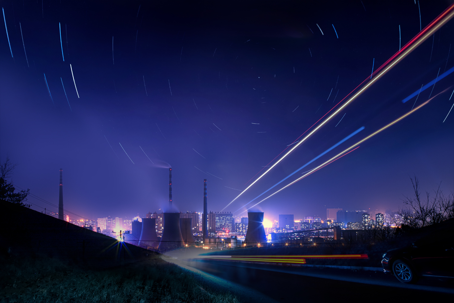 夜幕下的城